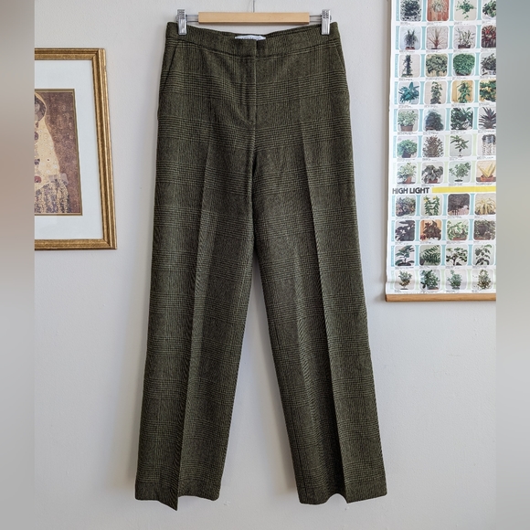 MaxMara Pants - MaxMara Wool Angora Blend Green Trousers, Women's US 8